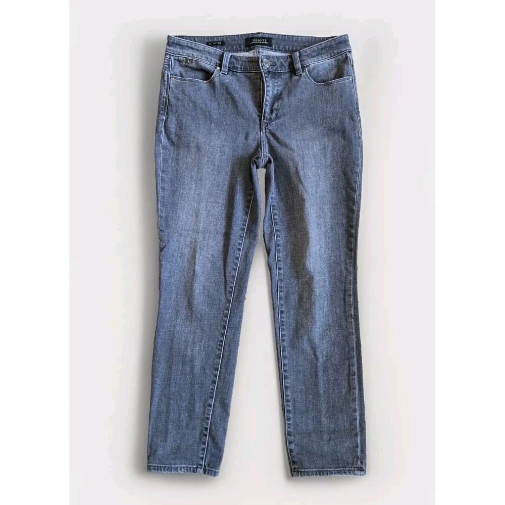 Talbots Flawless 5 Pocket Slim Ankle Jeans Size 6 Slimming Gray Denim New Tags